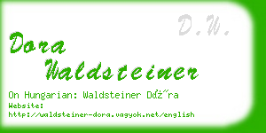 dora waldsteiner business card